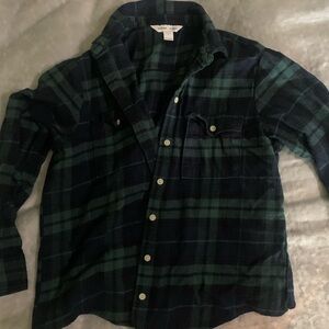 Women’s blue/green button-up shirt